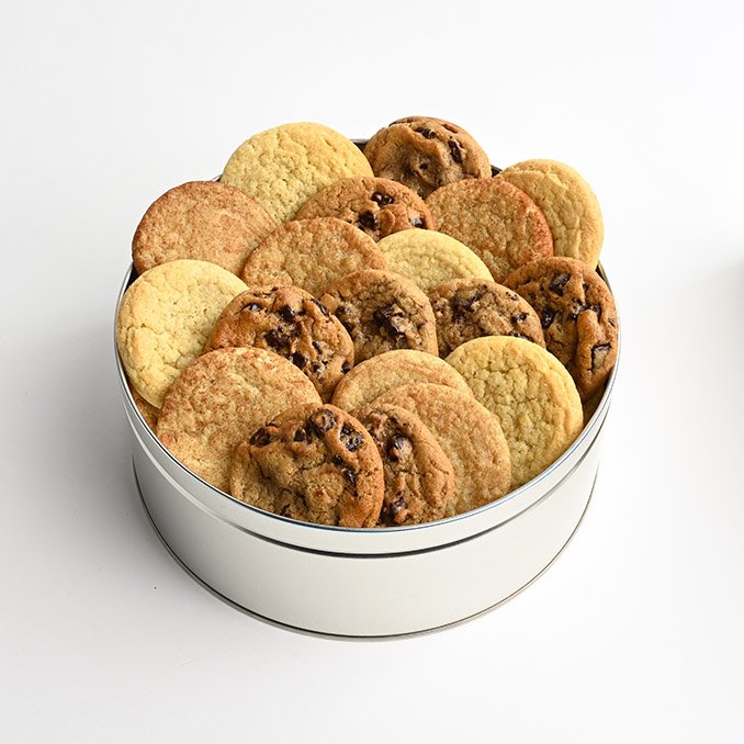 Nut free cookie gift tin 36 cookies the christie cookie co 